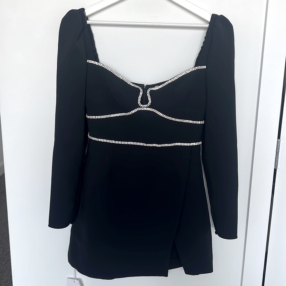 Self-portrait Diamond Trim Minidress, Size 6